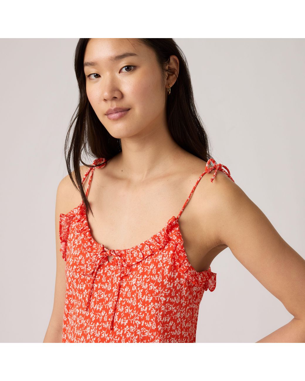 Levi's Red Sarita Midi Slip Dress