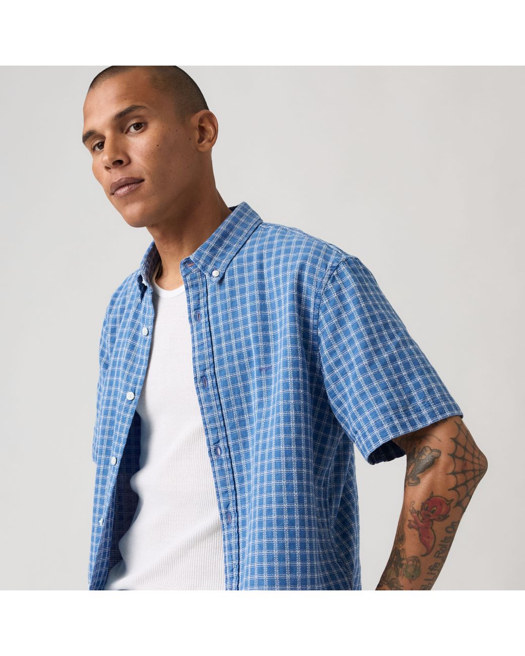 Camisa Short Sleeve Authentic Button Down Levi's de hombre de color Blue