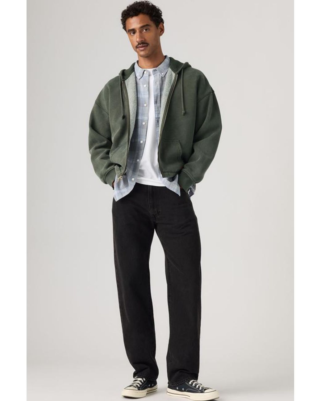 Levi's Green 555 Relaxed Straight Jeans for men