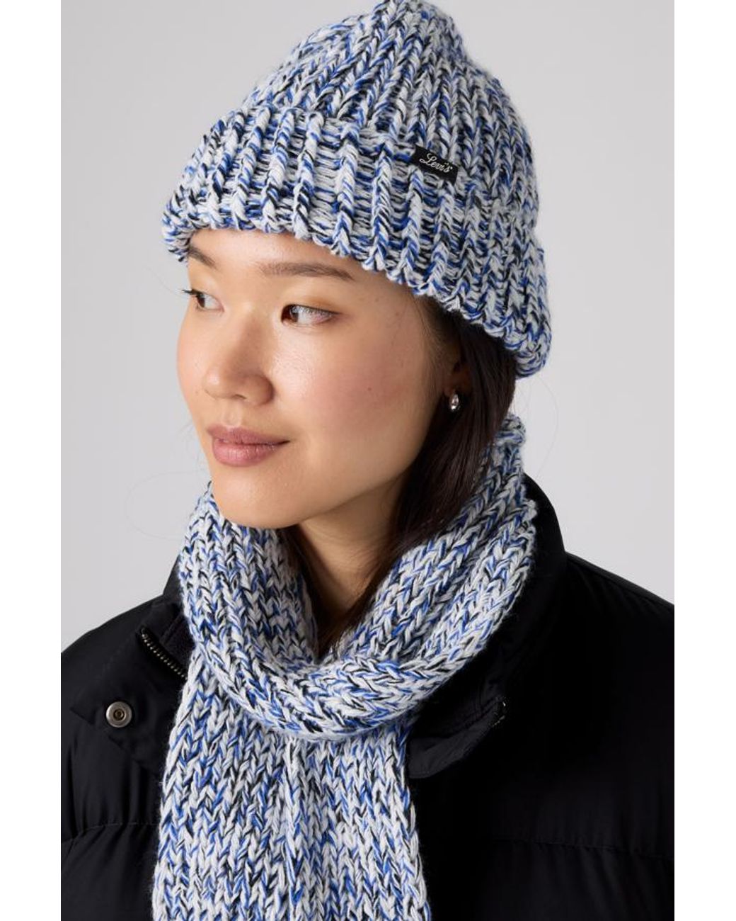 Levi's Blue Gigi Chunky Beanie for men