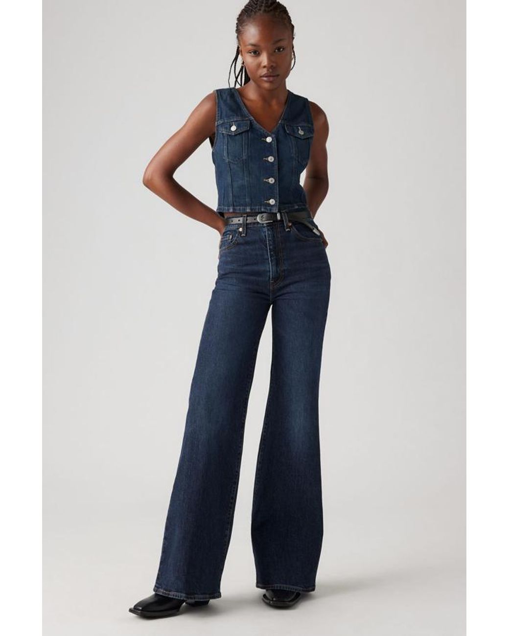 Levi's Blue Ribcage Bell Jeans