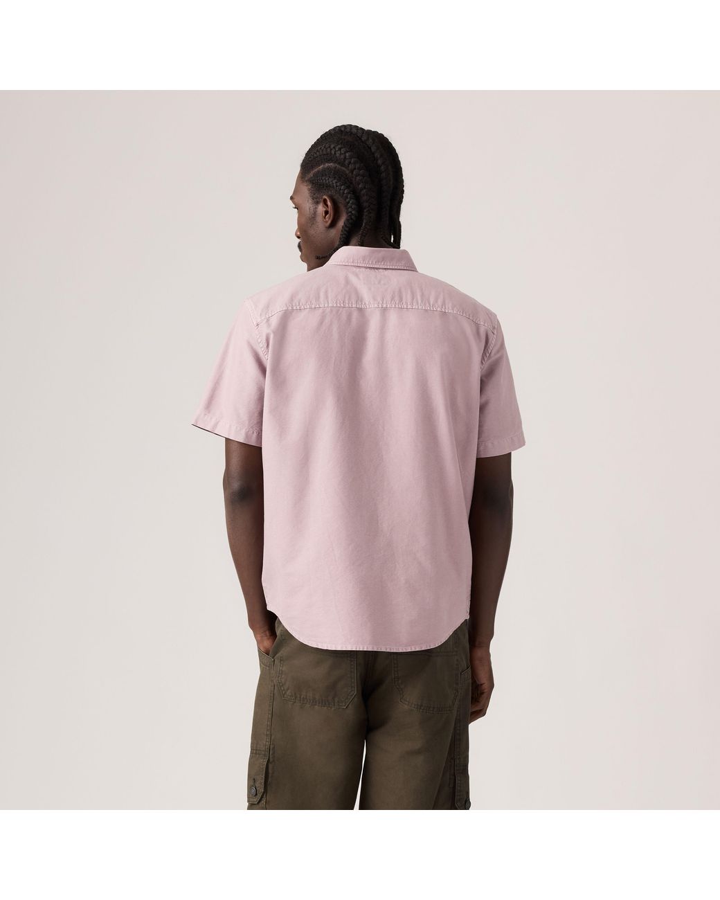 Short Sleeve Authentic Button Down Shirt Levi's de hombre de color Pink