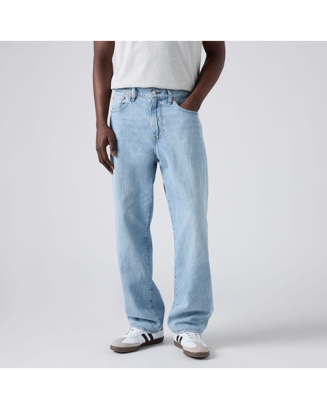 Levi's Blue 568 Loose Straight Linen+ Denim Jeans for men