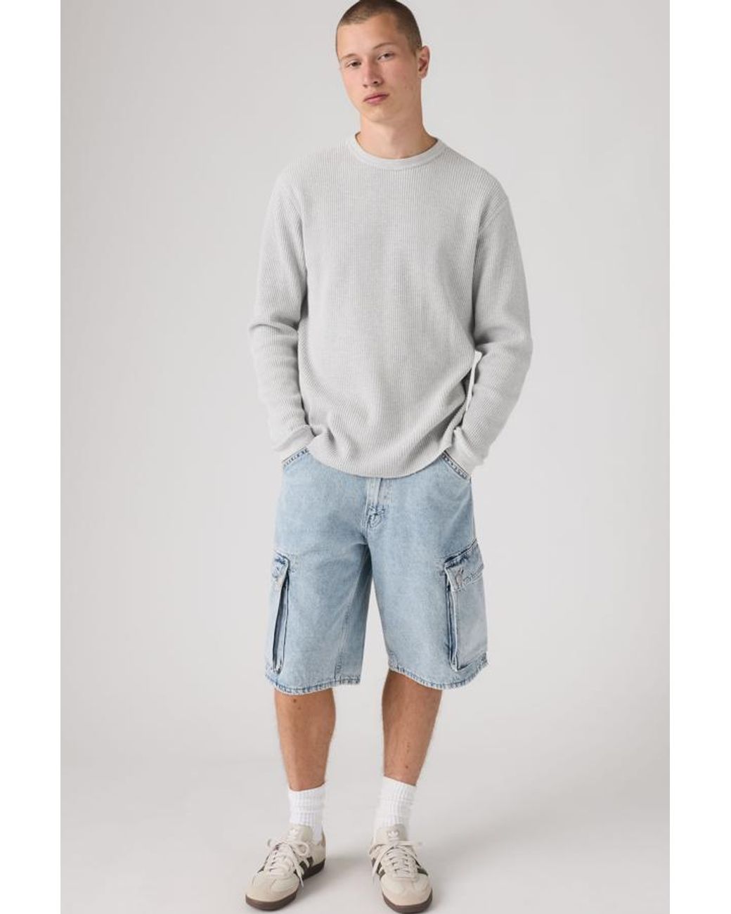 Levi's Blue 478 Baggy Cargo Shorts for men