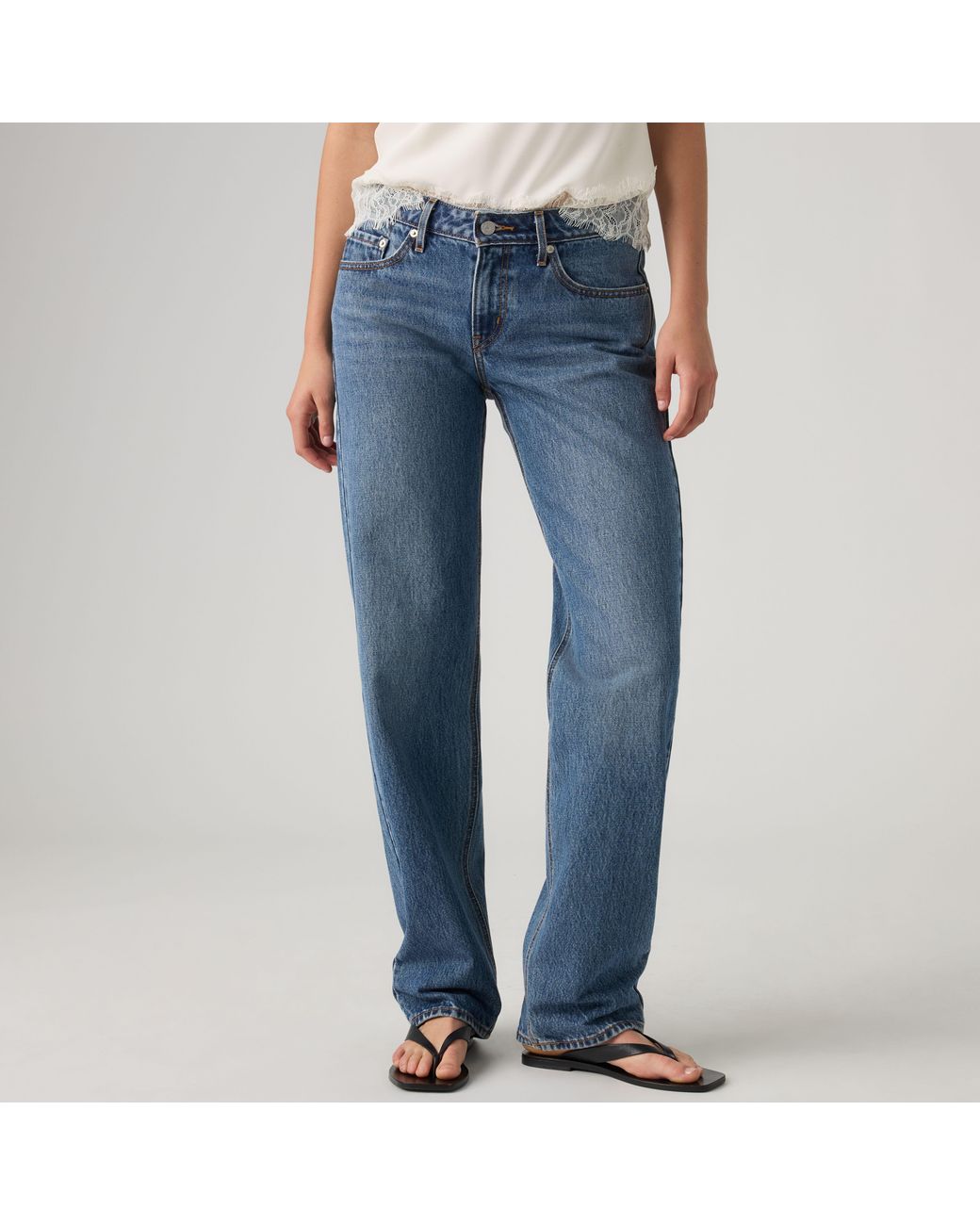 Levi's Blue Low Straight Jeans