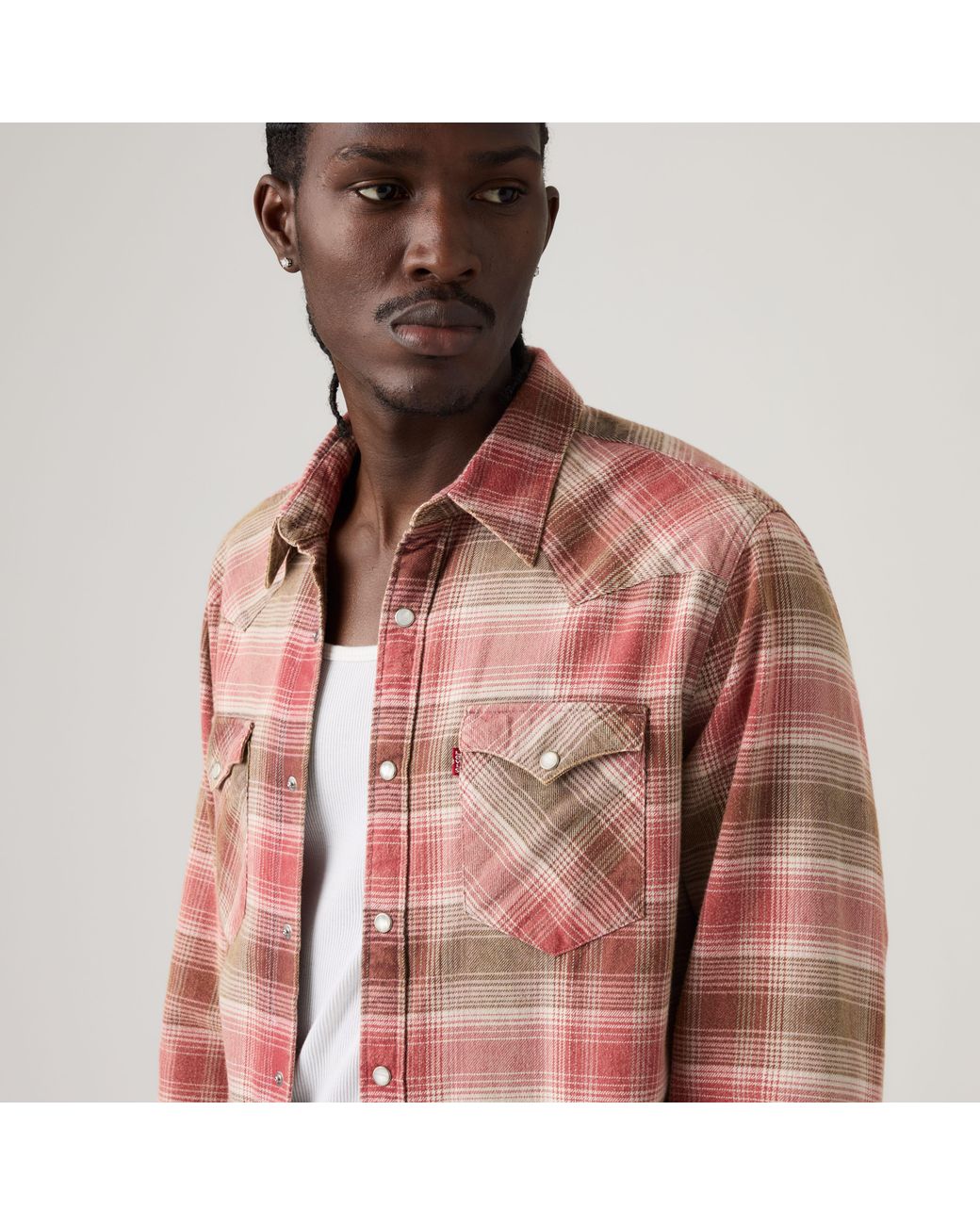 Levi's Red Barstow Standard Fit Western Shirt for men
