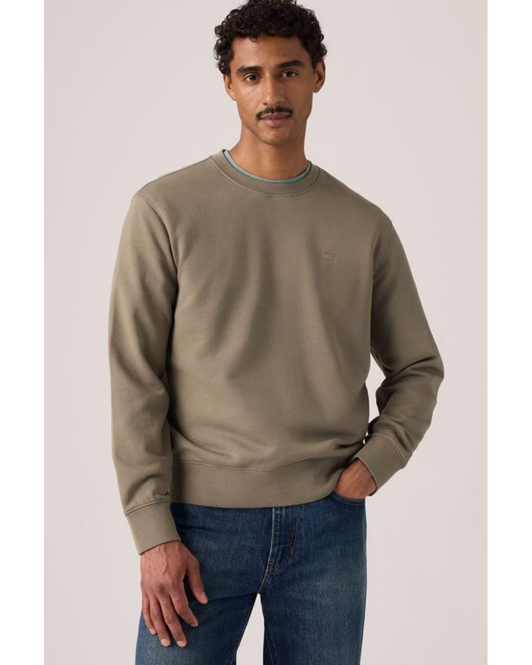 Levi's Natural Original Housemark Crewneck Sweatshirt for men