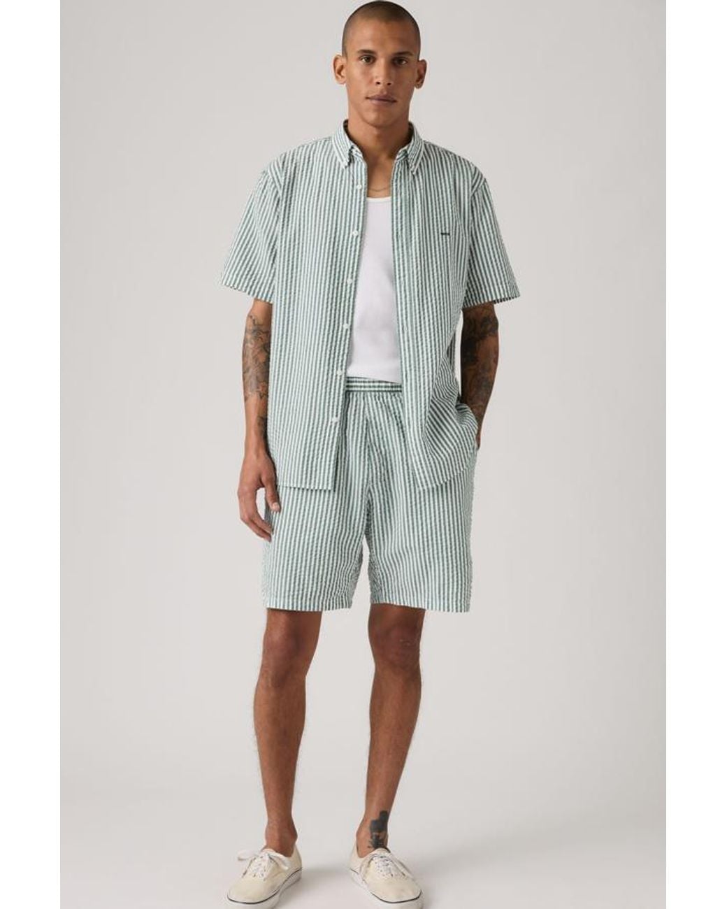 Levi's Gray Boxer Lightweight Shorts for men