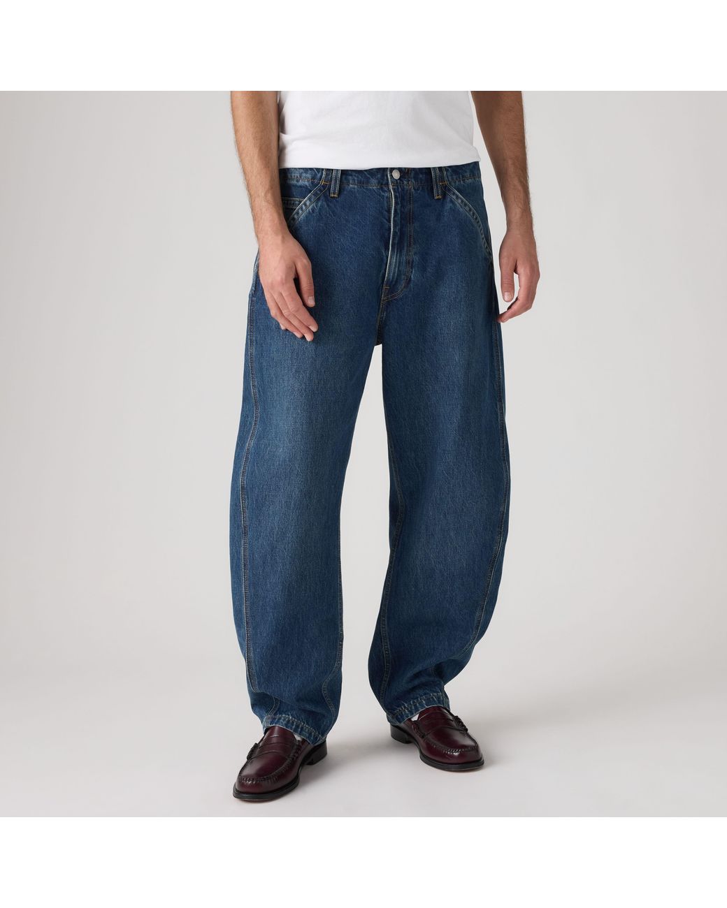 Levi's Blue Baggy Barrel Jeans for men