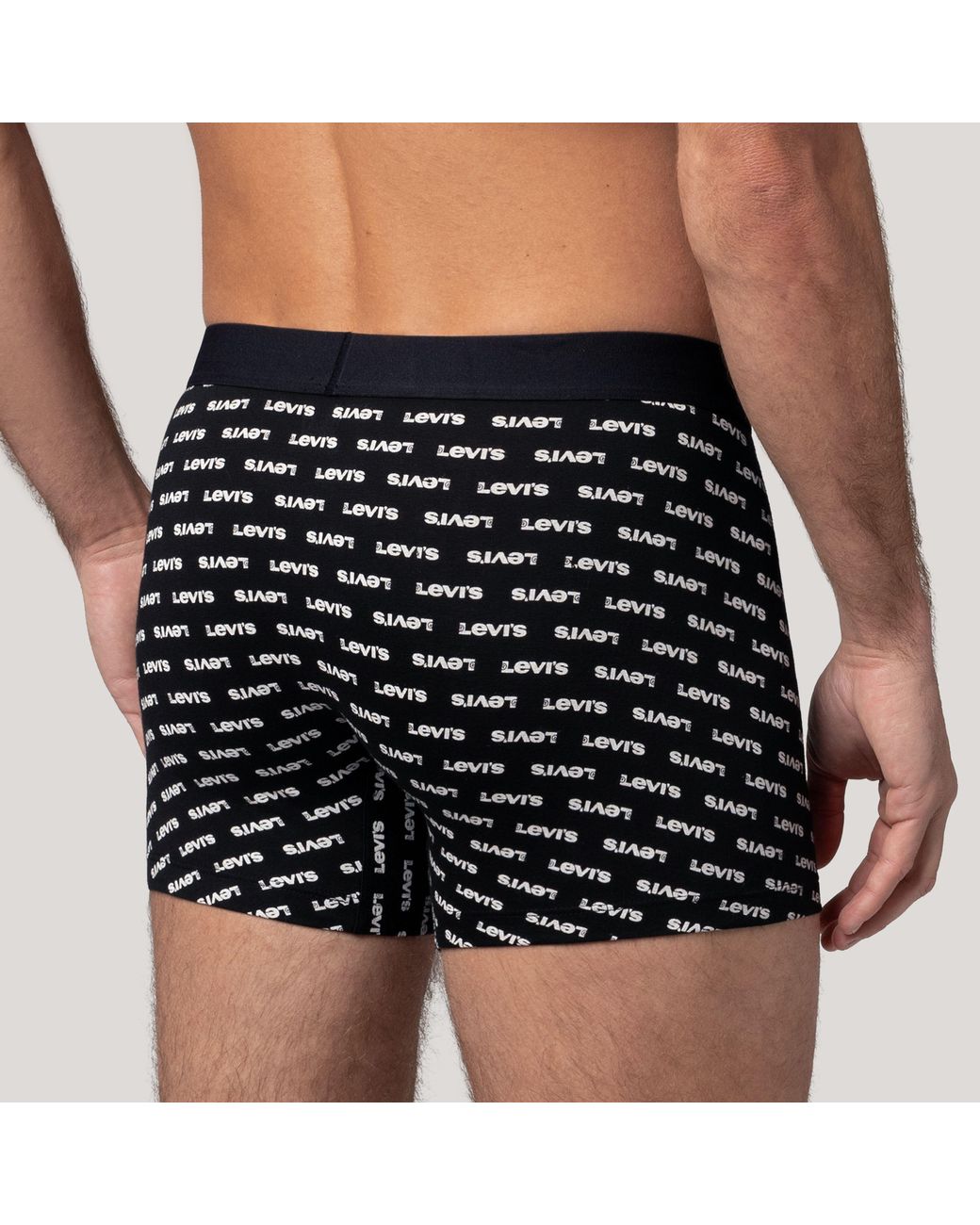 Logo Boxer Brief 2 Pack Levi's de hombre de color Black