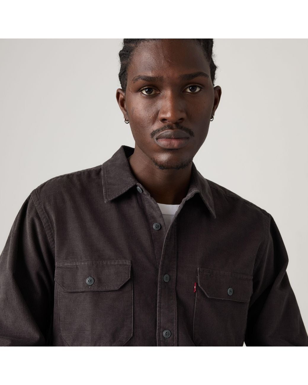 Levi's Black Jackson Corduroy Worker Overshirt for men