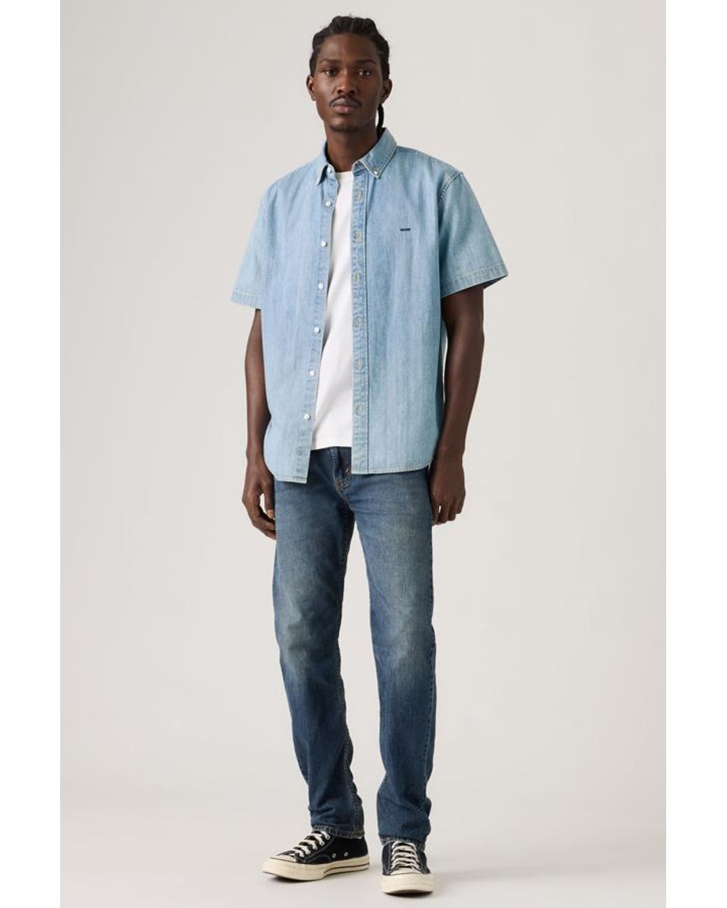 Levi's Blue 502 Taper Jeans for men