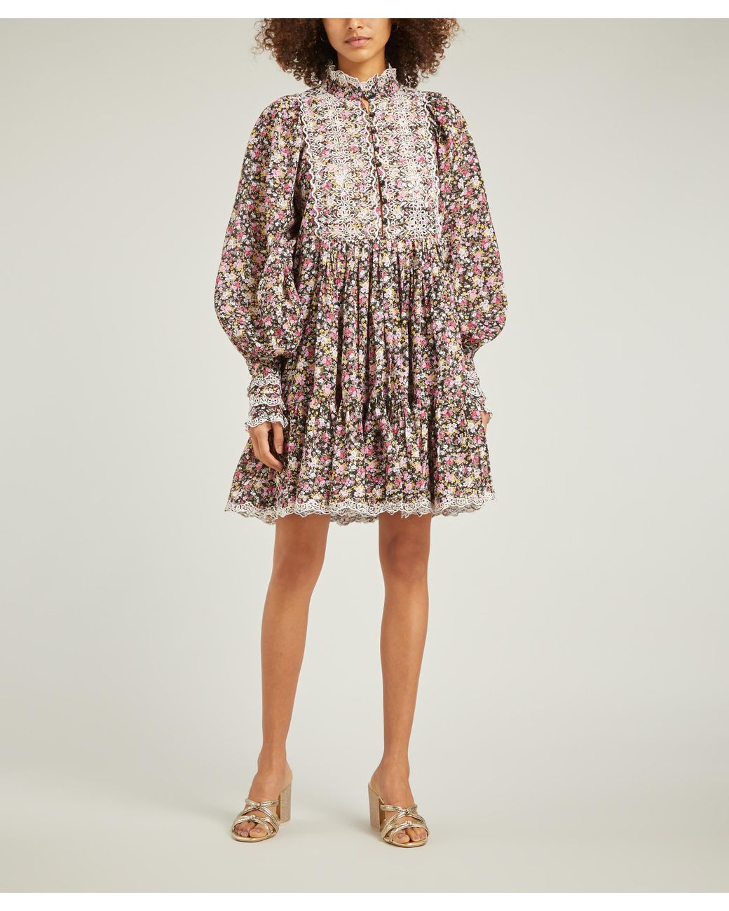 byTiMo Cotton Slub Flowers Shift Dress 