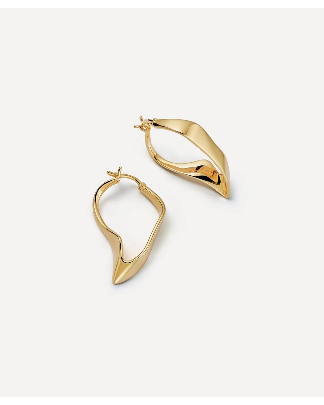 Astley Clarke Metallic 18Ct-Plated Vermeil Floe Hoop Earrings