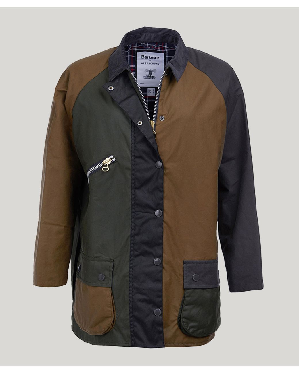 Barbour by alexachung patch waxed cotton jacket discount