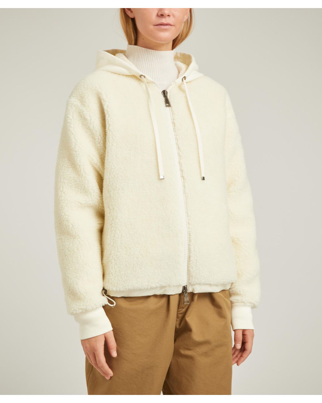 zip up teddy hoodie