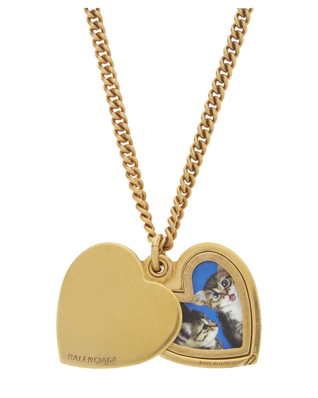 Balenciaga Precious Heart Brass Logo 