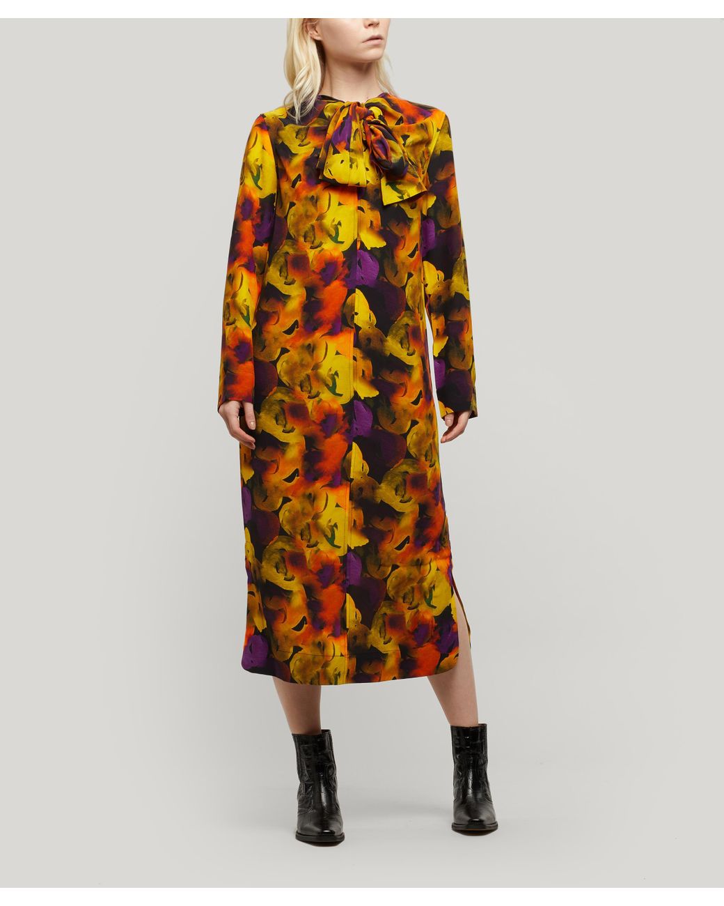 GANNI Silk Stretch Satin Dress - We Select Dresses