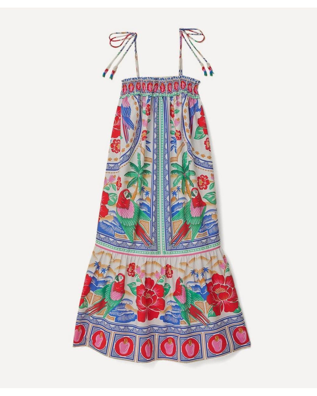 FARM Rio Off- Flowers Beach Maxi Dress in White | Lyst