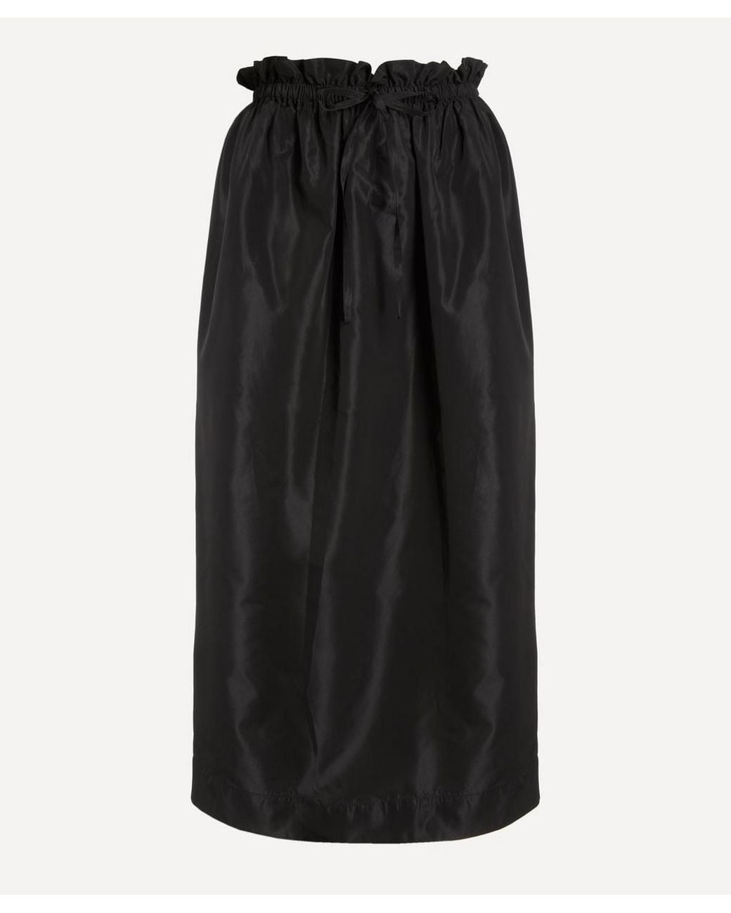 Simone Rocha Gathered Waist Tulip Midi Skirt in Black | Lyst UK