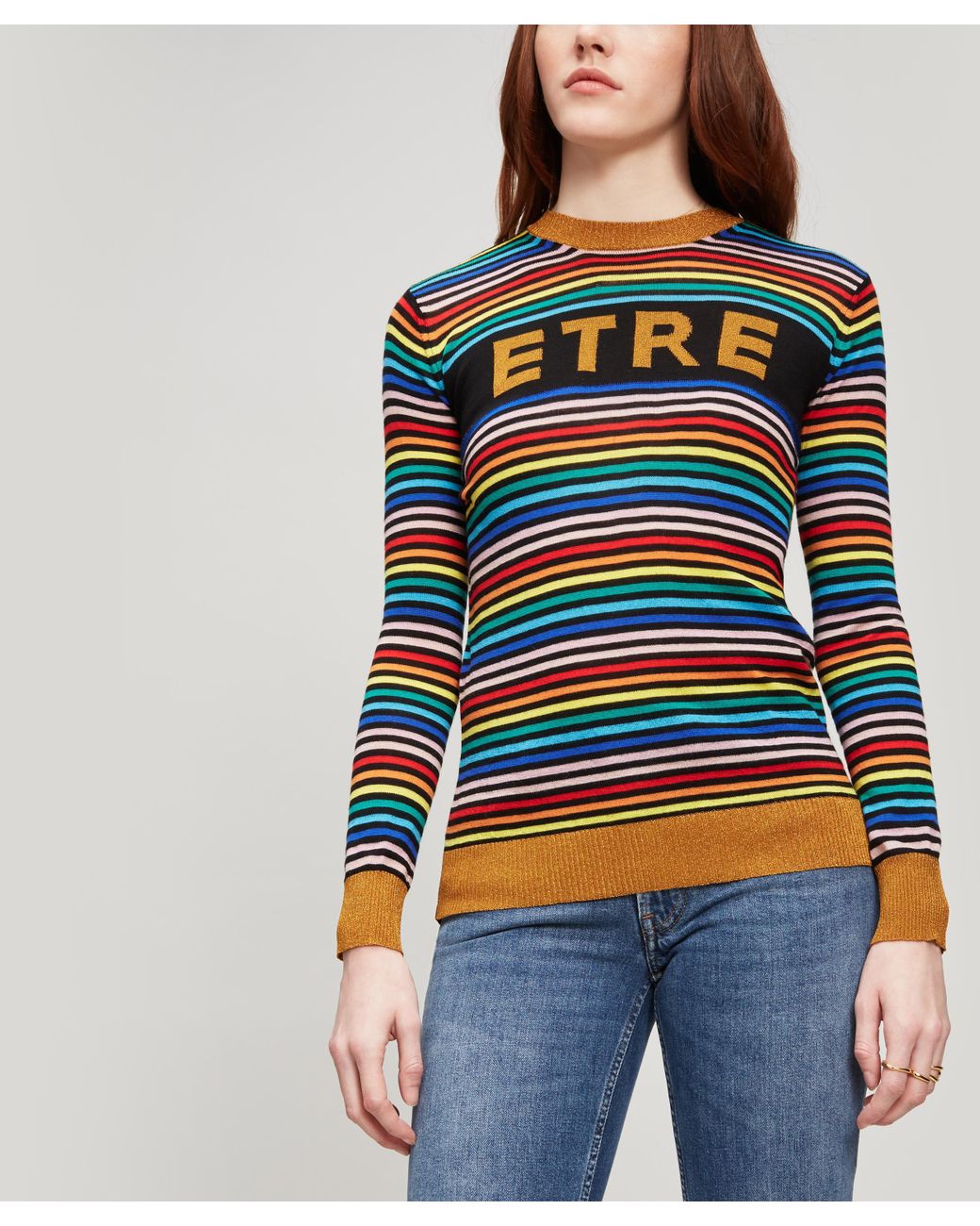 Metallic Logo Rainbow Sweater 