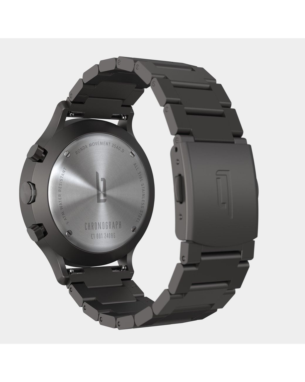 Lilienthal Berlin Chronograph – Dark in Metallic für Herren