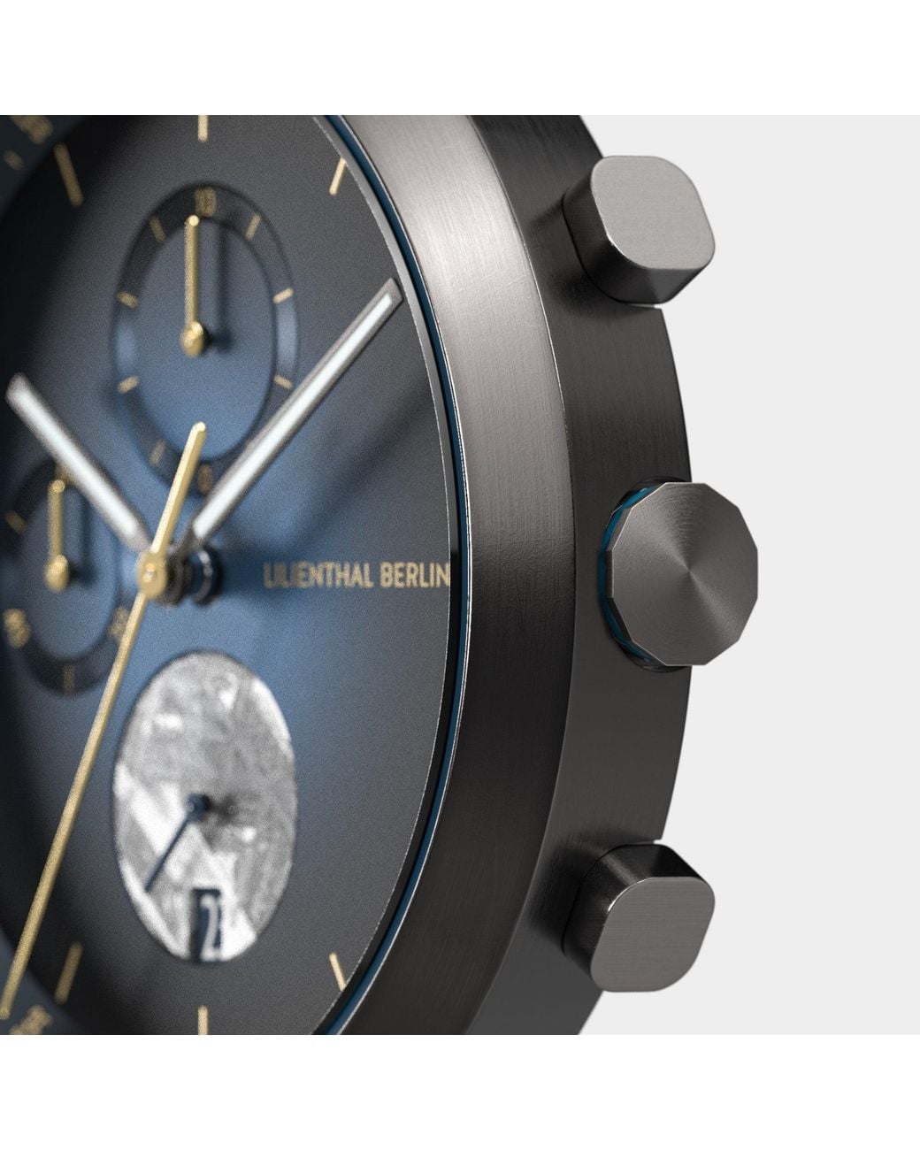 Lilienthal Berlin Chronograph Meteorite – Midnight in Black für Herren