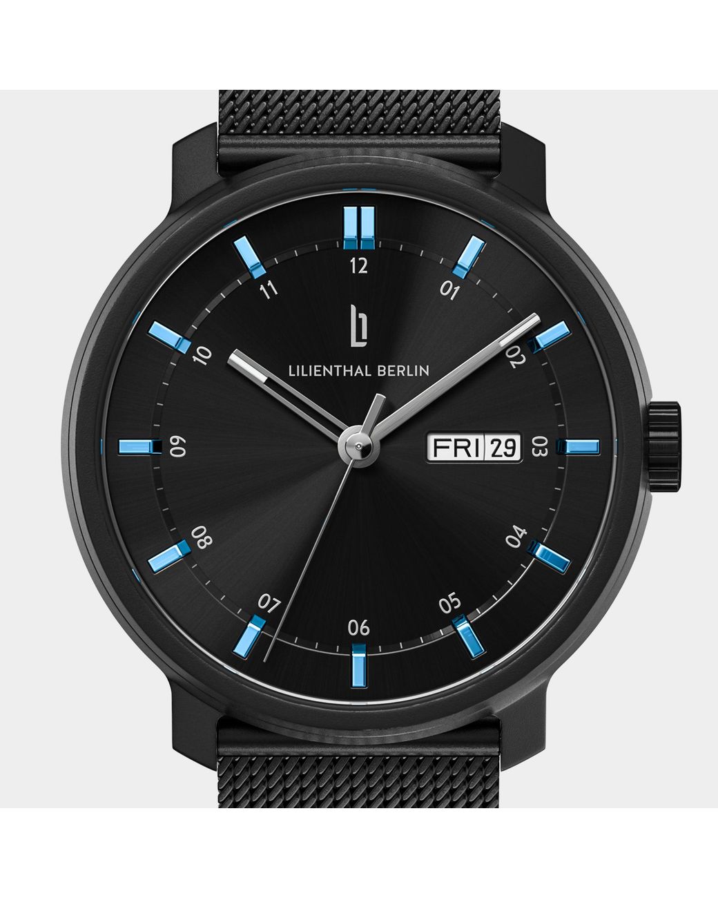 Lilienthal Berlin Neolux Day Date – in Black für Herren