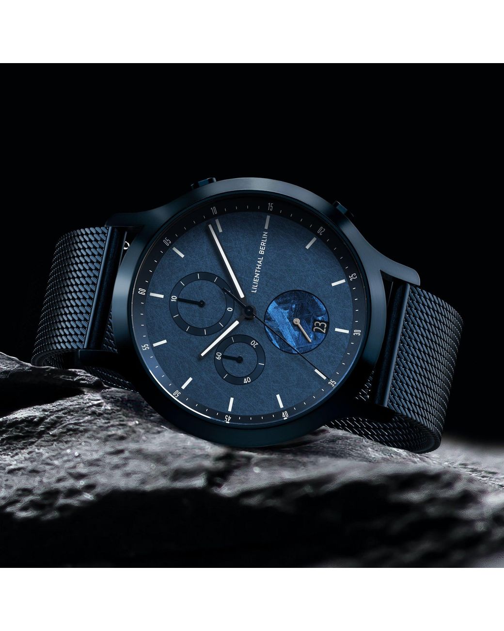 Lilienthal Berlin Chronograph Meteorite – Stellar in Blue für Herren