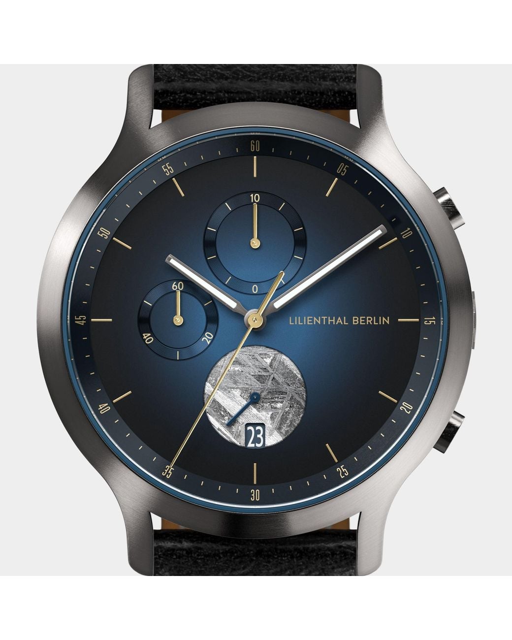 Lilienthal Berlin Chronograph Meteorite – Midnight in Black für Herren