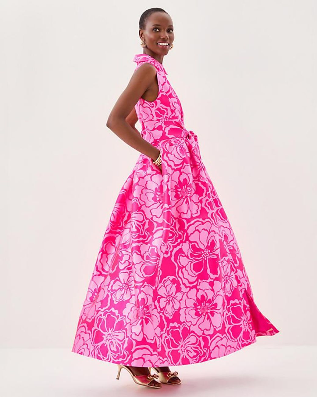 Lilly Pulitzer Marria Jacquard Maxi Dress in Pink | Lyst