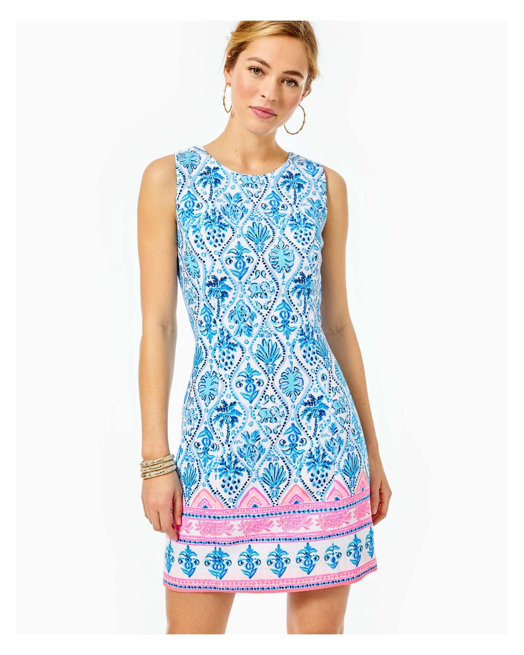 Lilly Pulitzer Synthetic Mila Stretch Shift Dress in Blue - Lyst