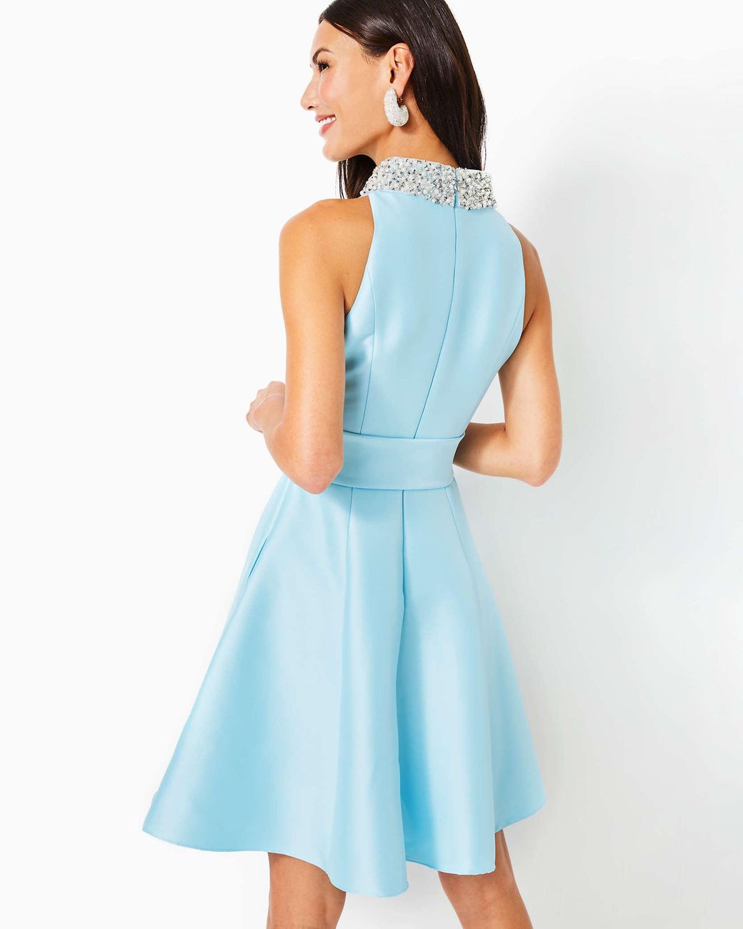 self portrait halter dress Self-Portrait Jersey Halter Midi Dress main image 0