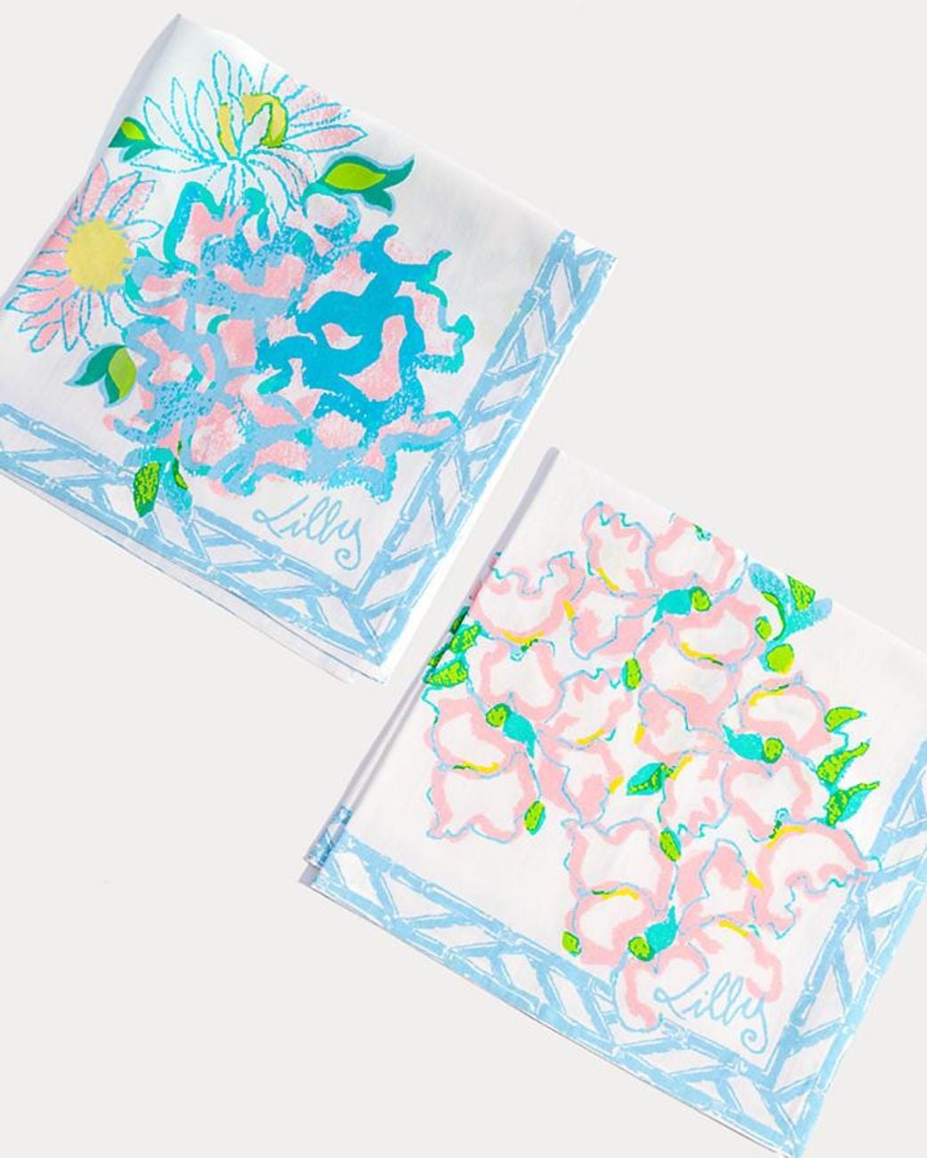 Lilly Pulitzer Blue Engineered Printed Dinner Napkins