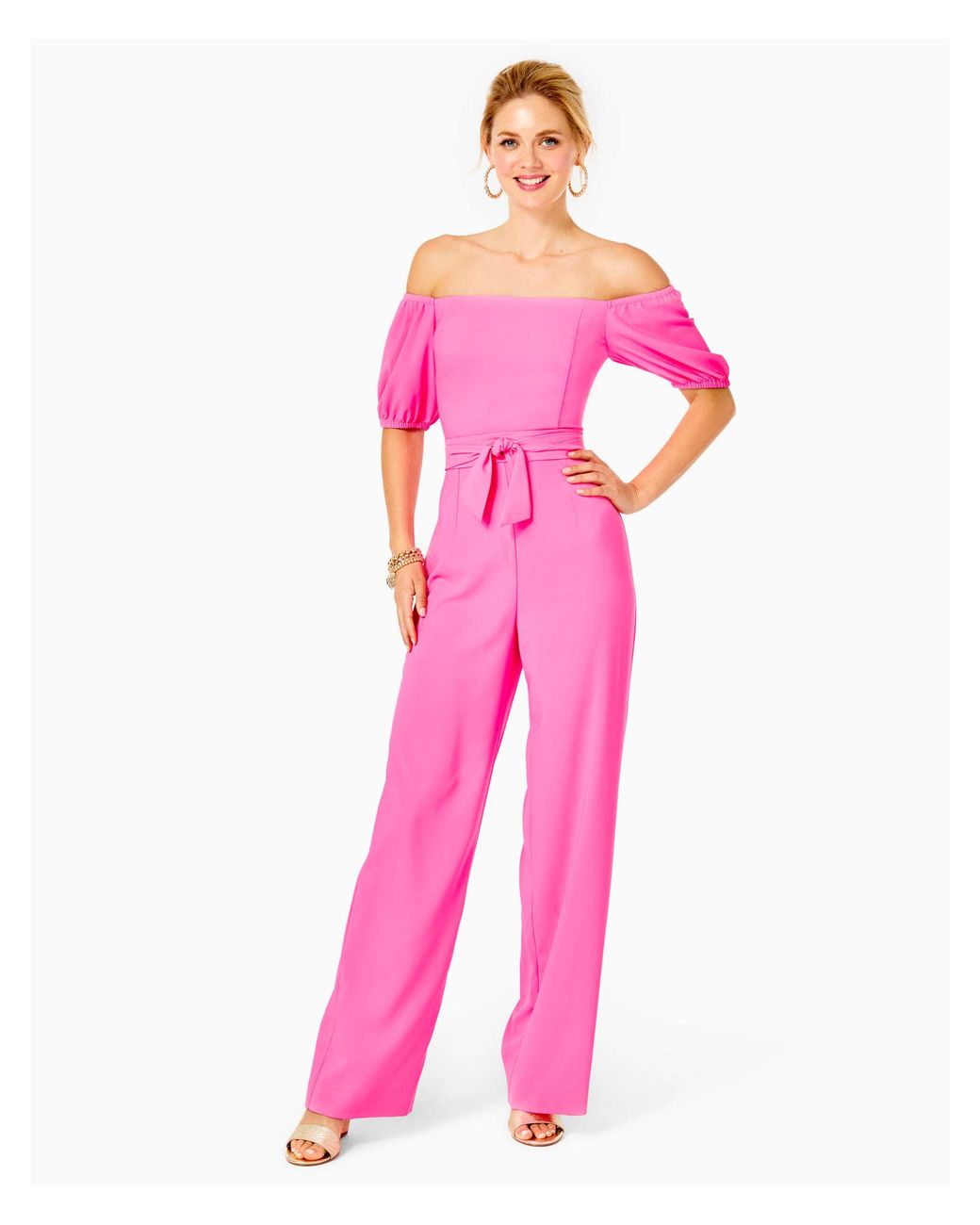 Lilly Pulitzer Women's Jada Offtheshoulder Jumpsuit In Pink In Pink