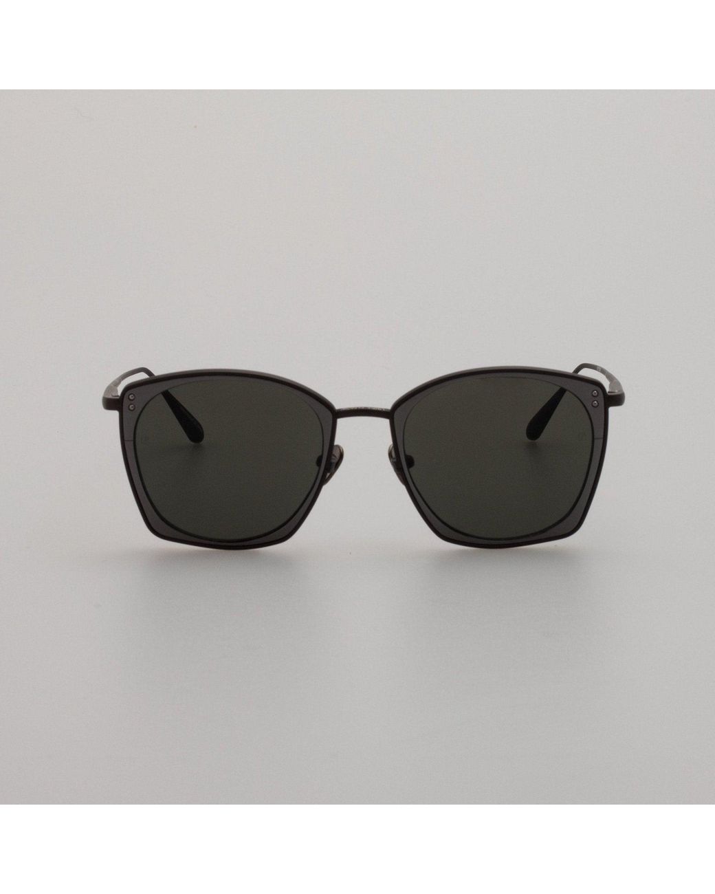 Black Series Linda Farrow Brown Milo Square Sunglasses for men
