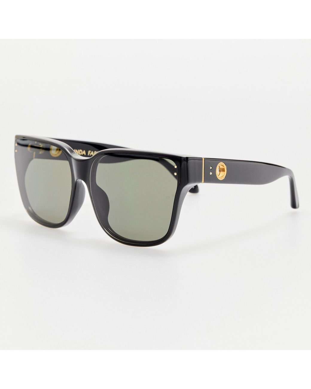 Linda Farrow Black Rui Oversize Sunglasses