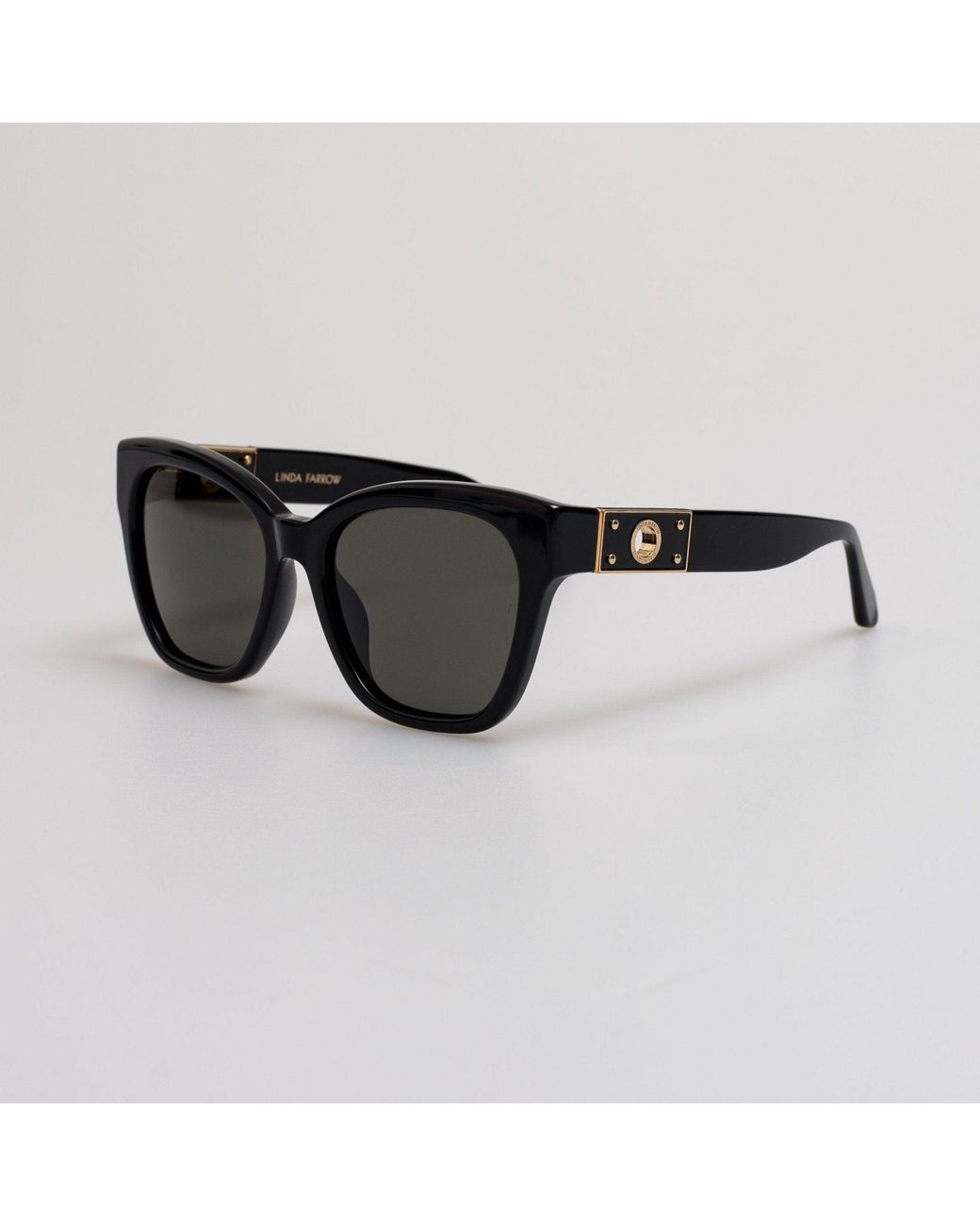 Linda Farrow Black Tamara Sunglasses