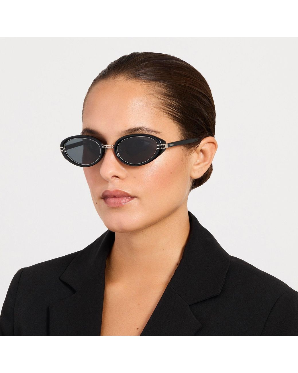 The Attico Brown Ambra Oval Sunglasses