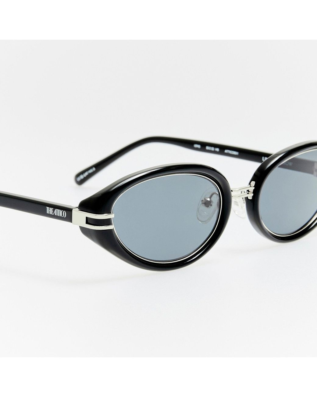 The Attico Brown Ambra Oval Sunglasses