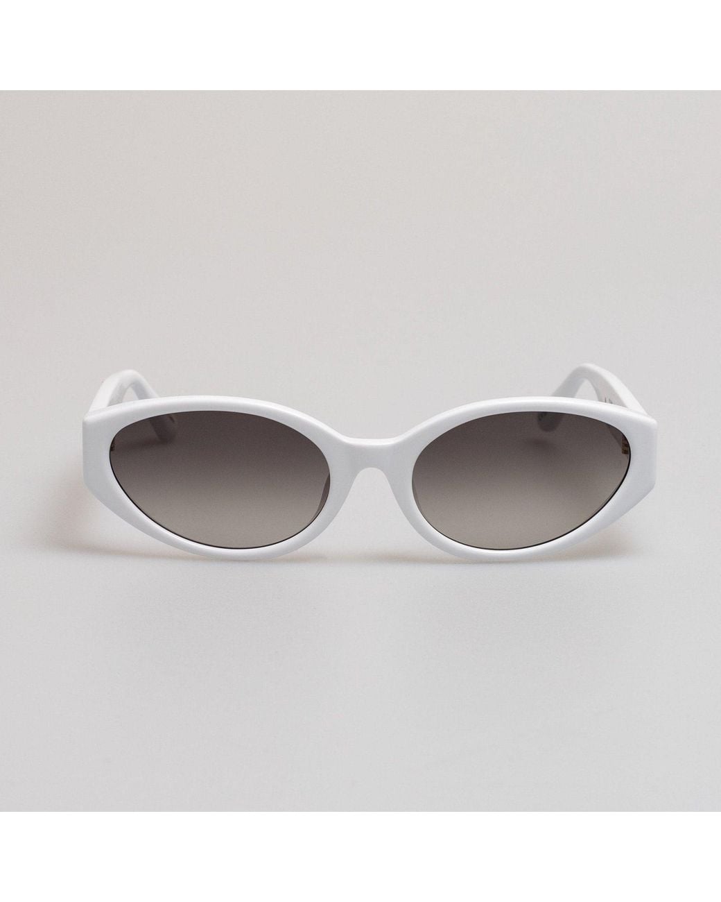 Linda Farrow Gray Lyra Oval Sunglasses