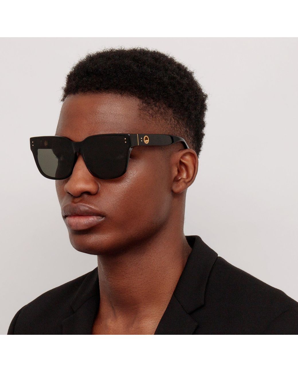 Linda Farrow Black Rui Oversize Sunglasses