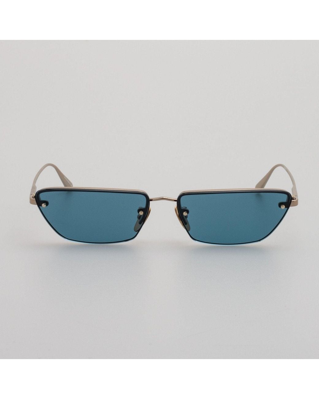 Linda Farrow Blue Cleo Sunglasses