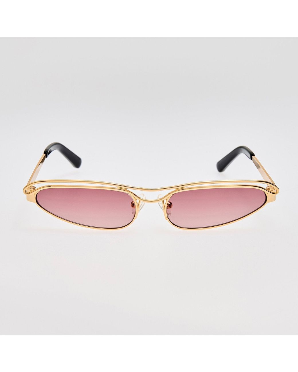 The Attico x Linda Farrow Pink Norma Sunglasses