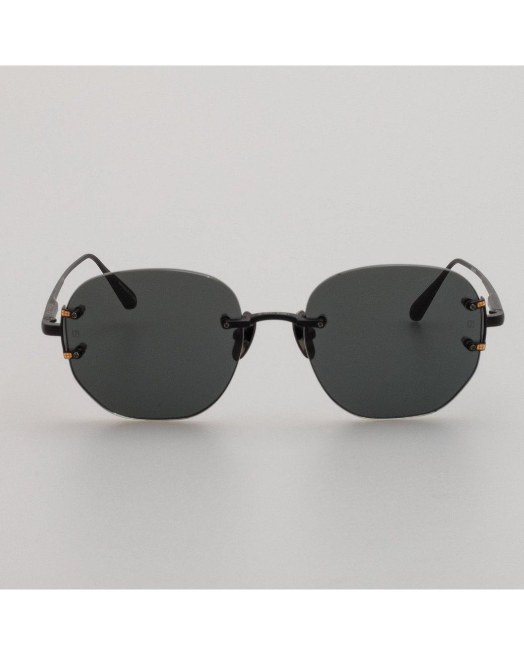 Linda Farrow Black Sandor Sunglasses