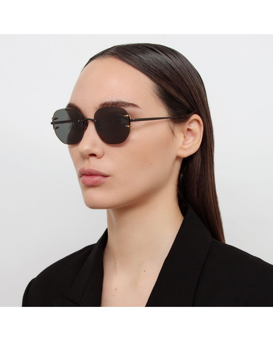 Linda Farrow Black Sandor Sunglasses