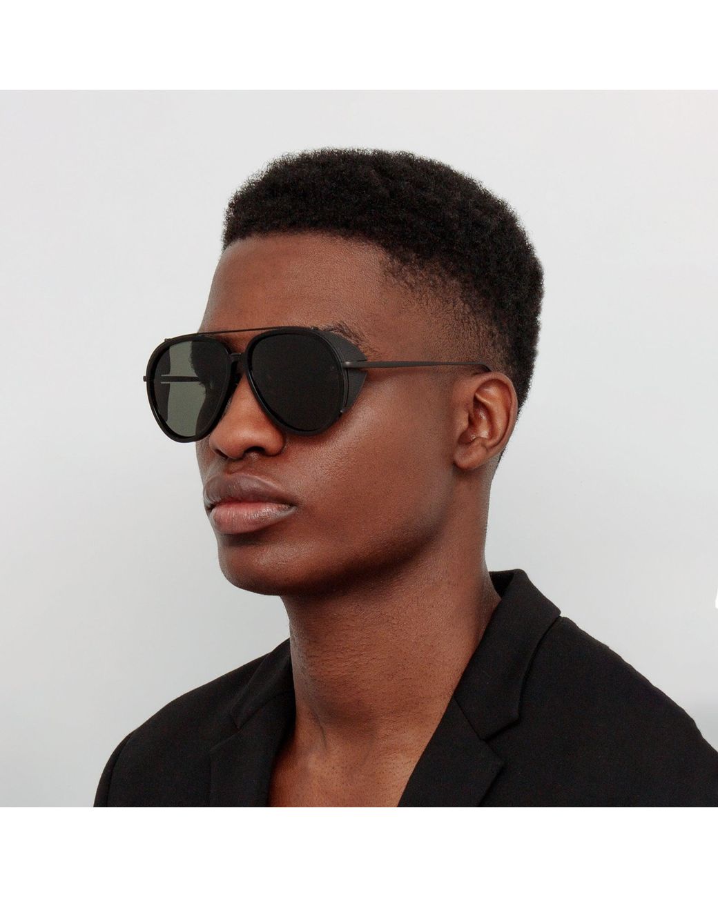 Linda Farrow Men s Maverick Aviator Sunglasses in Black for Men Lyst UK