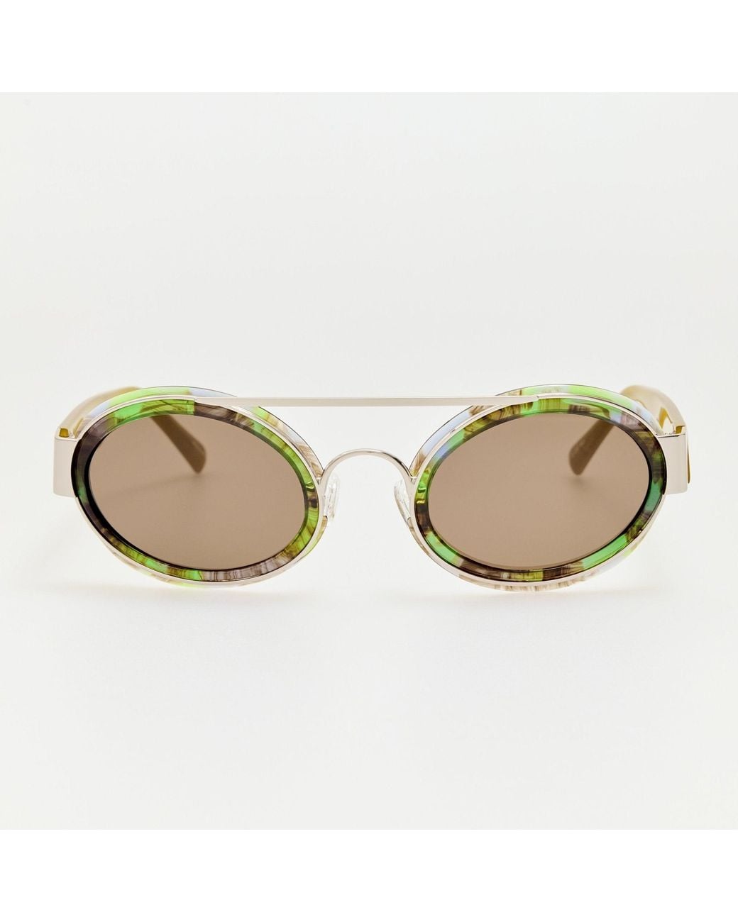 Linda Farrow Brown Cat Eye Sunglasses