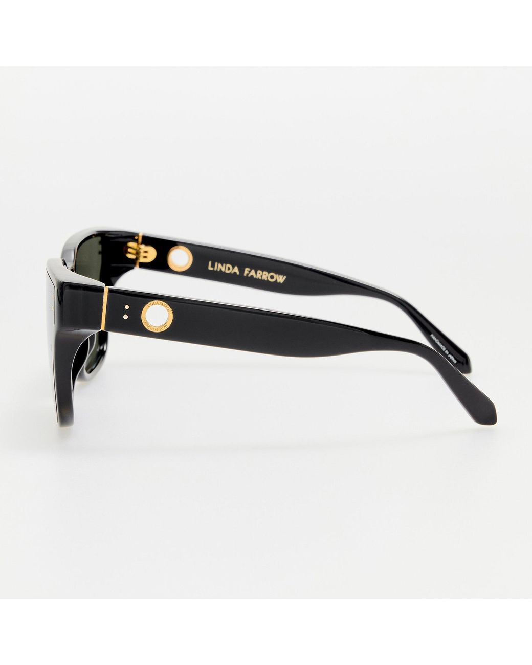 Linda Farrow Black Rui Oversize Sunglasses