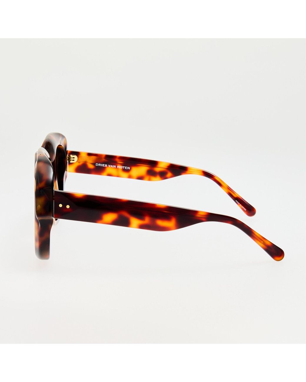 Dries Van Noten Brown Oversize Sunglasses
